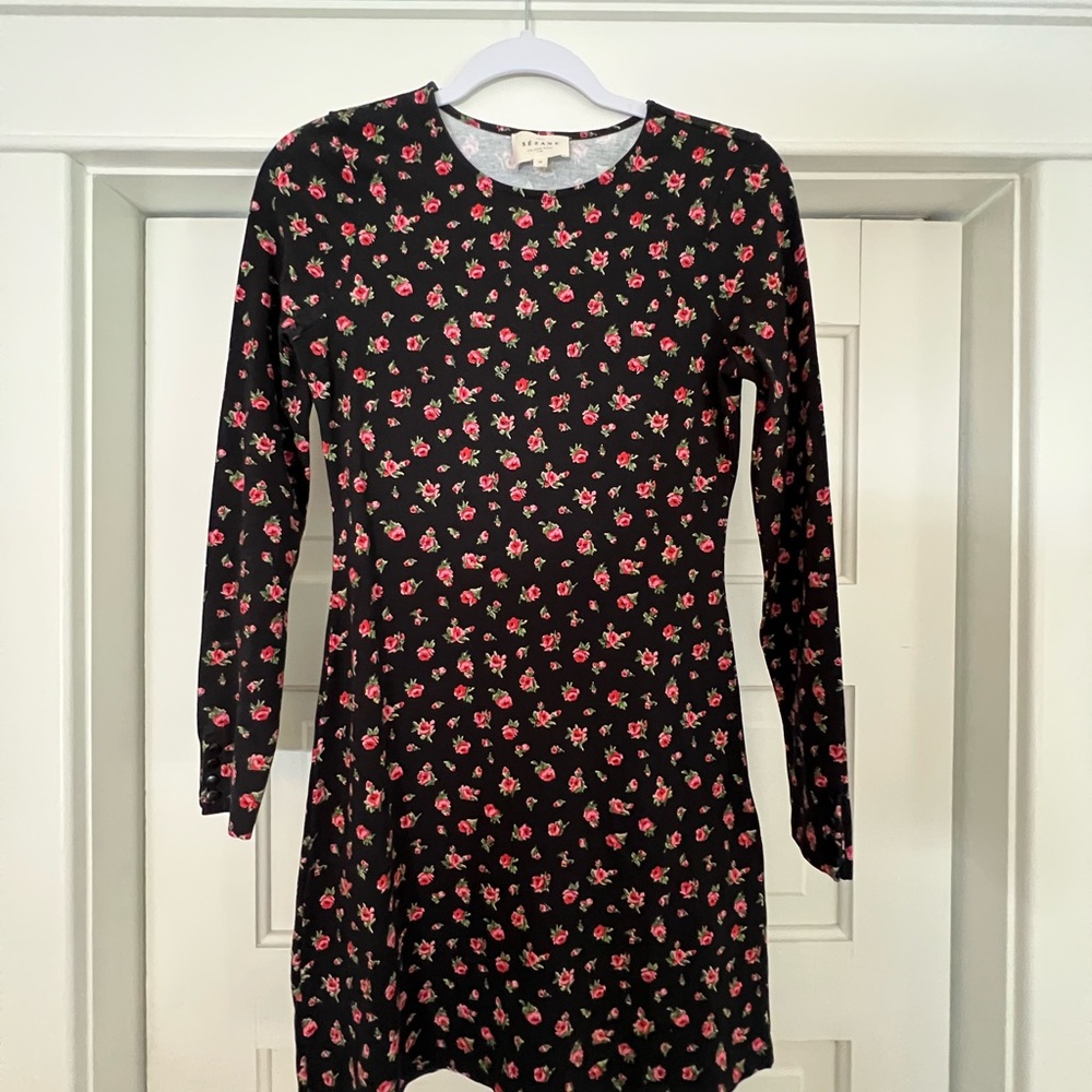 Sezane Mini Dress with Floral Pattern